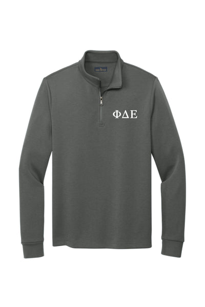 Brooks Brothers® Double-Knit 1/4-Zip- Grey – ShopPhiDE