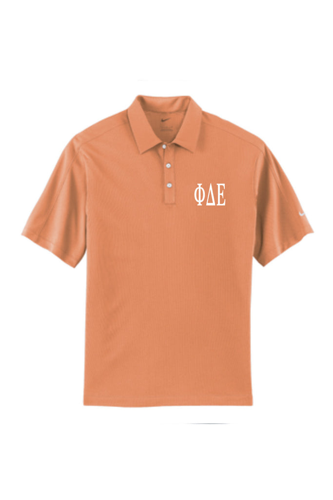 Orange Nike Dri-Fit Polo