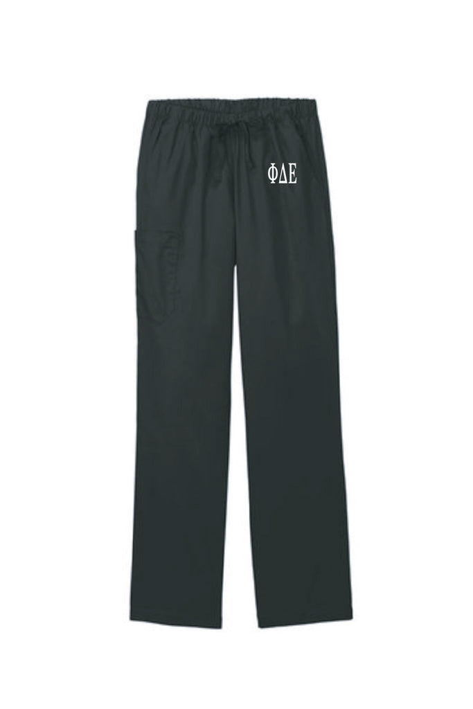 Ladies Cargo Scrub Pants