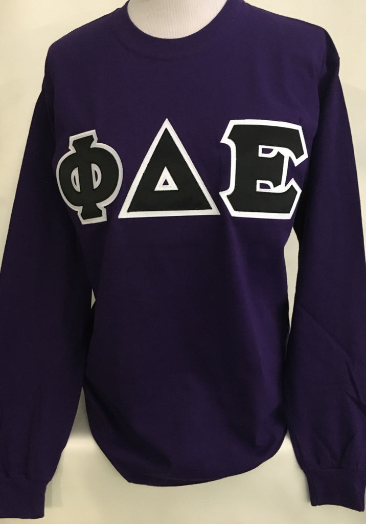 Long Sleeve Sewn on Letters
