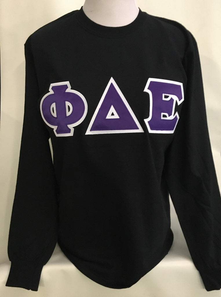 Long Sleeve Sewn on Letters