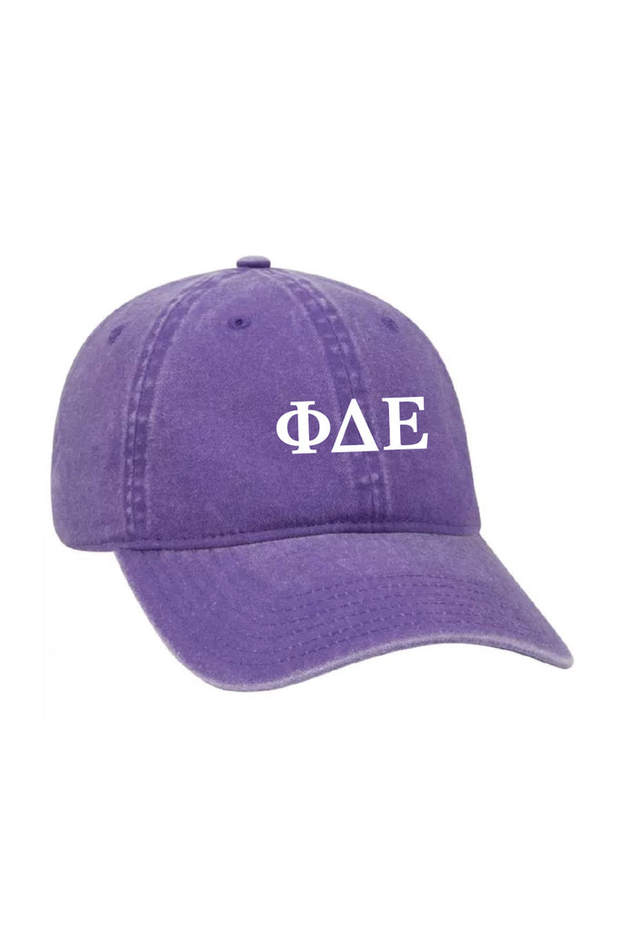 Purple Baseball Hat with Letters